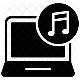 256x256 Music Player Logo Icon Of Glyph Style