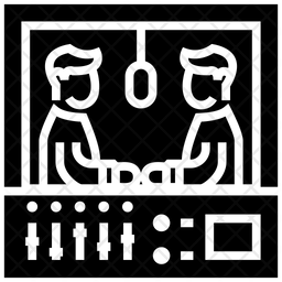 256x256 Music Studio Icon Of Glyph Style