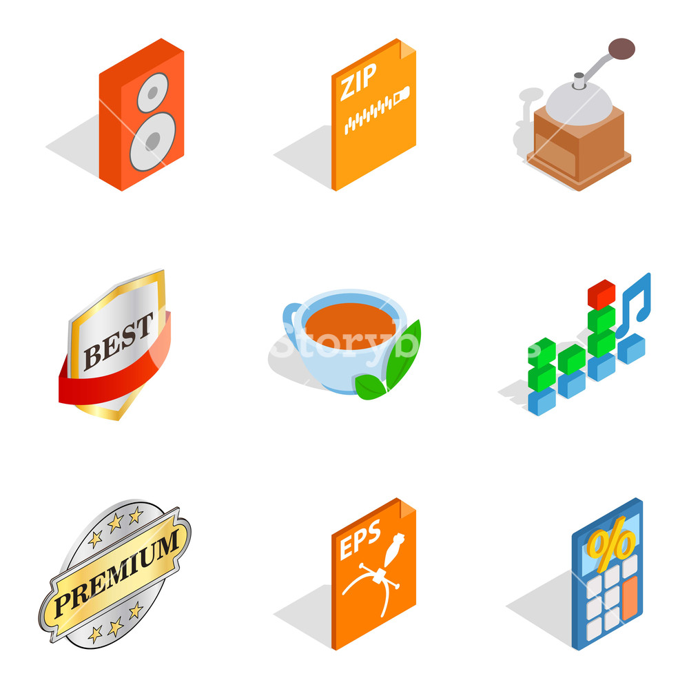 1000x1000 Music Studio Icons Set Isometric Set Of Music Studio Vector