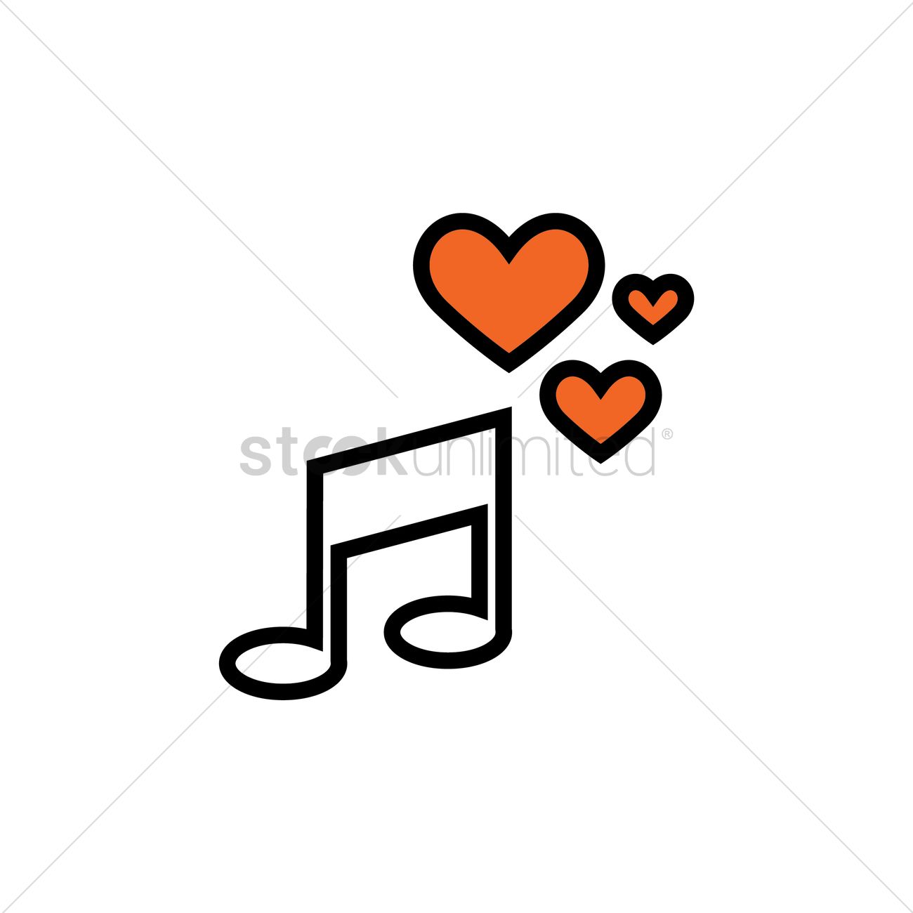 1300x1300 Music Symbol Icon With Heart Vector Image