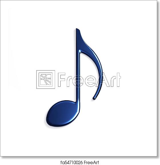 561x581 Free Art Print Of Quaver Or Eighth Music Note Flat Icon