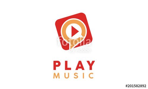 Play Music Video, Media Player App Button Icon Logo Design 500x300 Play Music Video, Media Player App Button Icon Logo Design