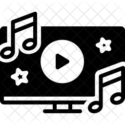 256x256 Music Player Icon Of Glyph Style