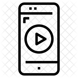 256x256 Music Video Icon Of Line Style