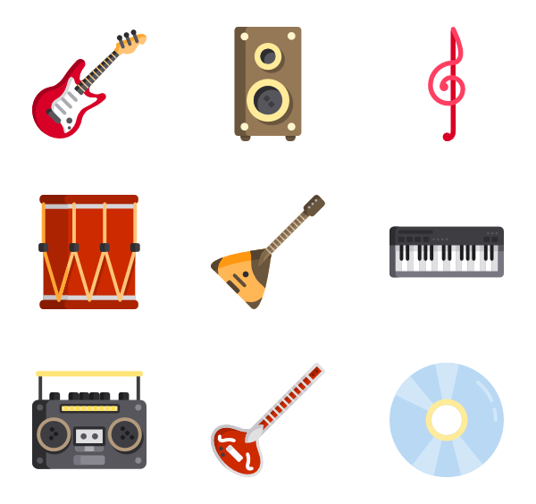 600x564 Orchestra Instruments Icon Packs