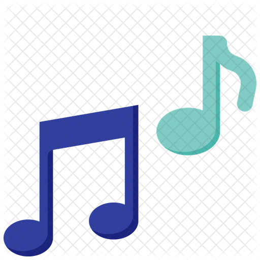 512x512 Musical Notes Icon Of Flat Style