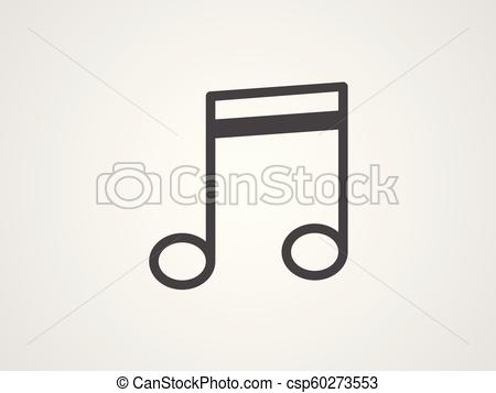 450x357 Musical Note Icon Sign Symbol Musical Note Icon Vector, Filled