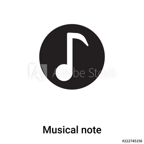 500x500 Musical Note Icon Vector Isolated On White Background, Logo
