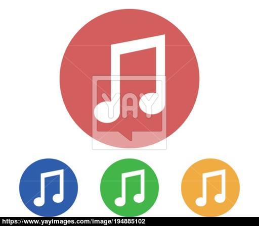 512x448 Musical Note Icon Vector