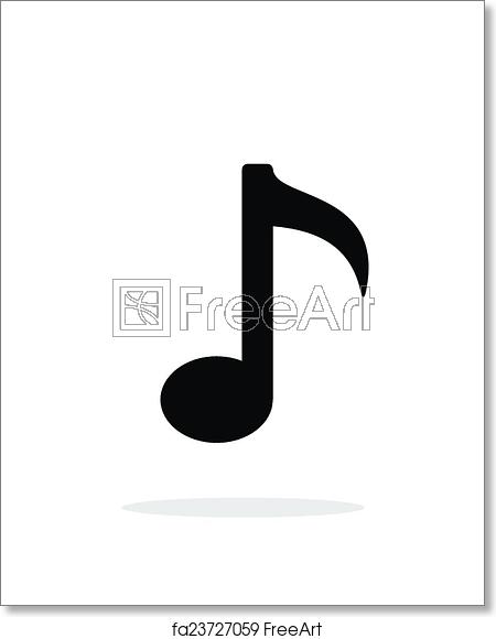 450x580 Free Art Print Of Musical Note Icon On White Background Musical