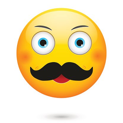 Emoticon With Mustache Premium Clipart 416x416 Emoticon With Mustache Premium Clipart