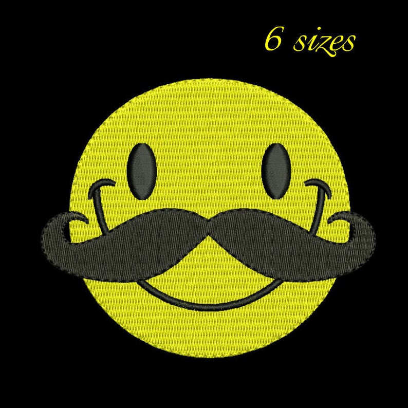 Mustache Smiley Embroidery Machine Design Emoticon Designs Etsy 794x794 Mustache Smiley Embroidery Machine Design Emoticon Designs Etsy