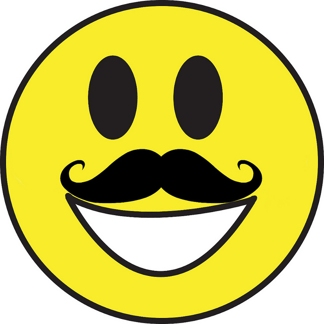 Smiley Face With Mustache 640x640 Smiley Face With Mustache