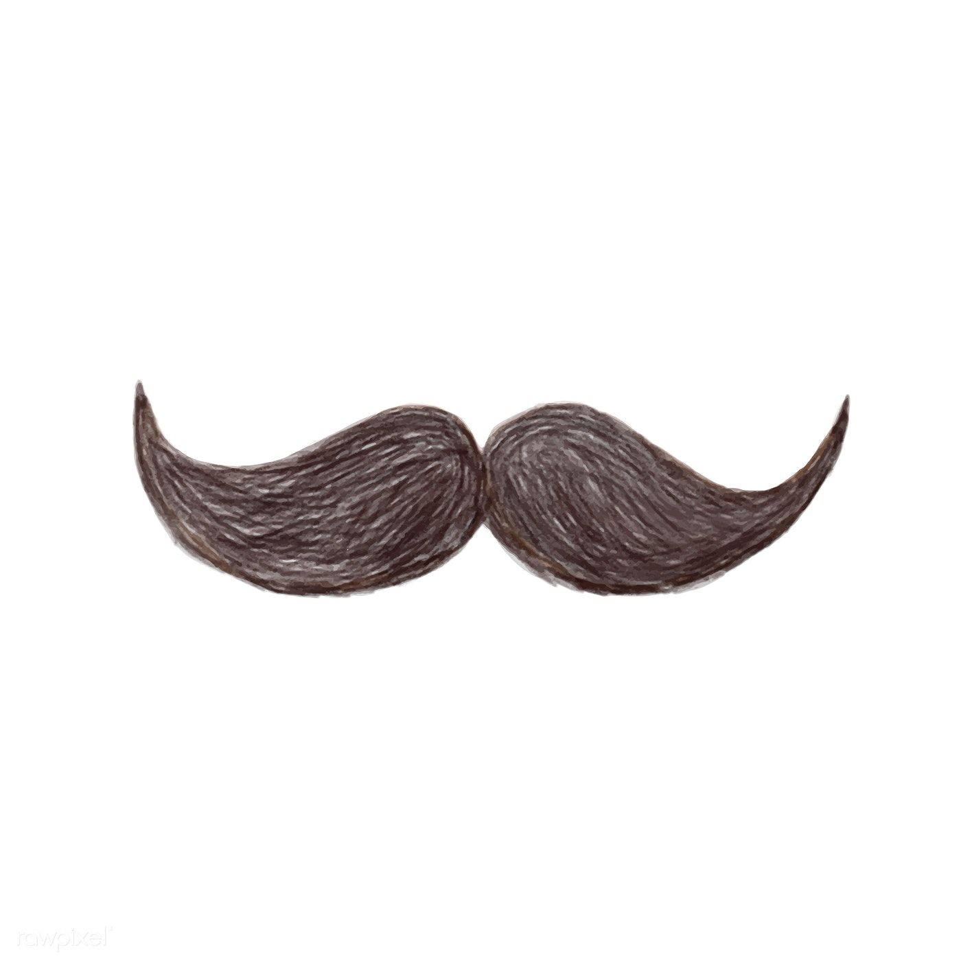 1400x1400 Illustration Of Hand Drawn Mustache Icon Isolated On White