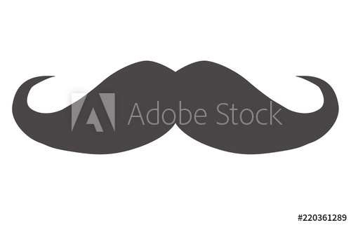 500x321 Italy Mustache Icon On White Background Flat Style Simple