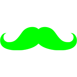 256x256 Lime Mustache Icon