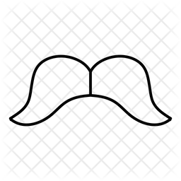 256x256 Mustache Icon Of Line Style