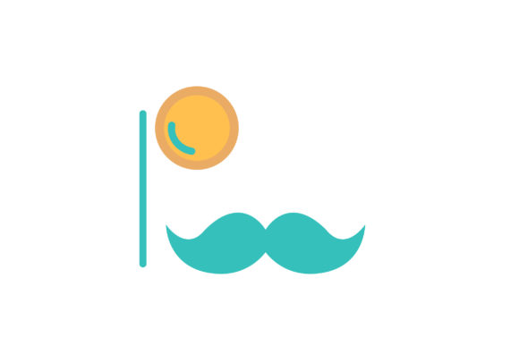 580x386 Mustache Icon Graphic
