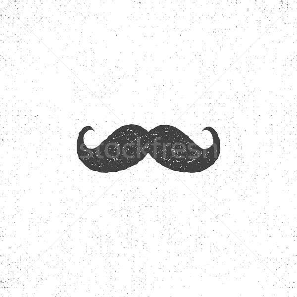 600x600 Retro Hannd Drawn Mustache Icon Symbol Of Mustache In Rustic