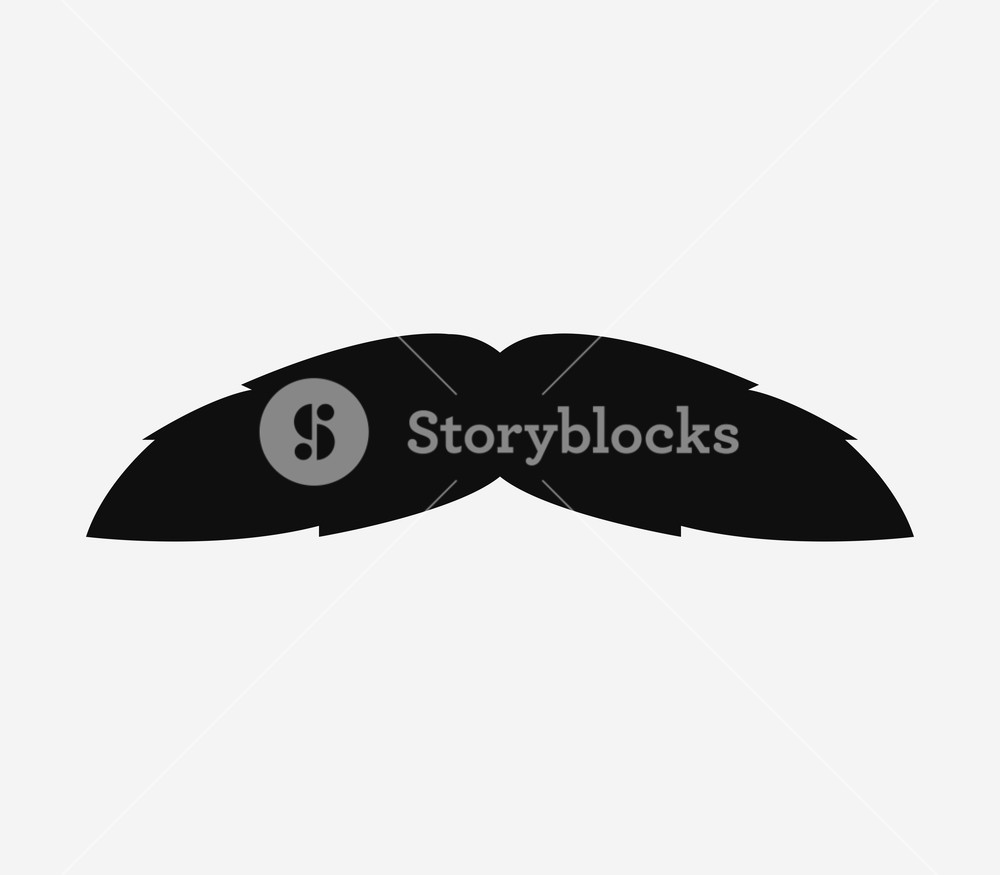 1000x875 Mustache Icon On White Background Royalty Free Stock Image