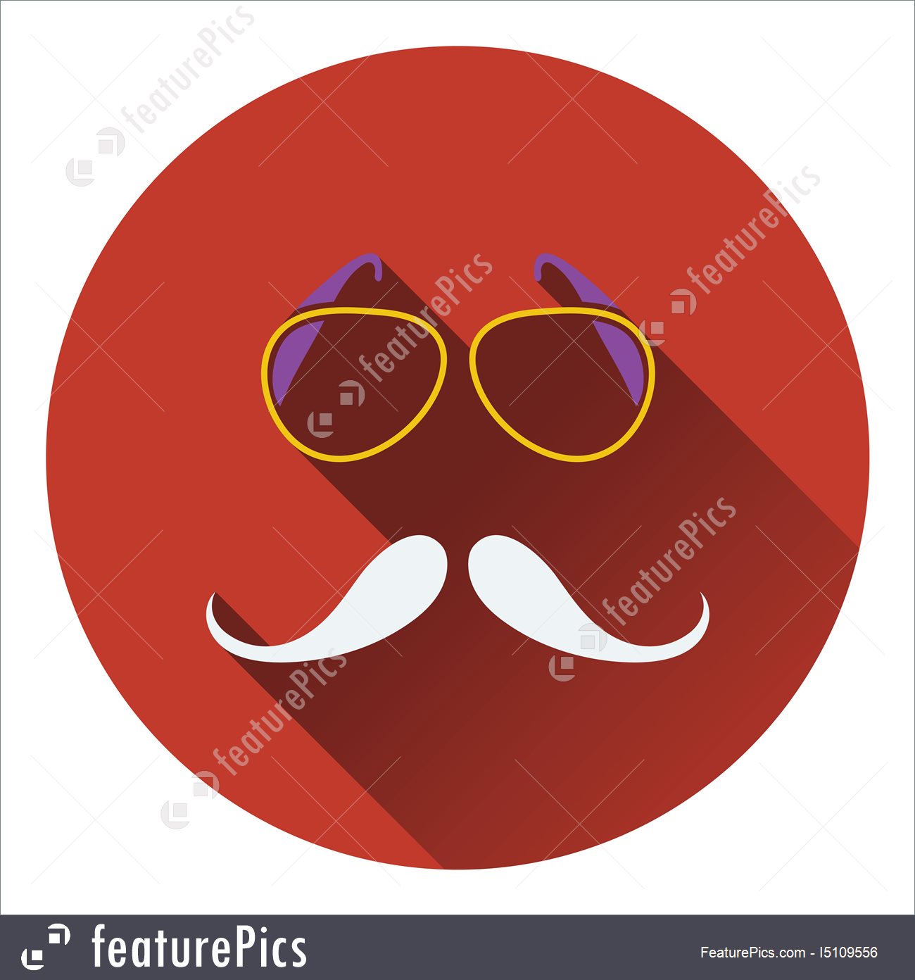 1300x1392 Glasses And Mustache Icon Stock Illustration
