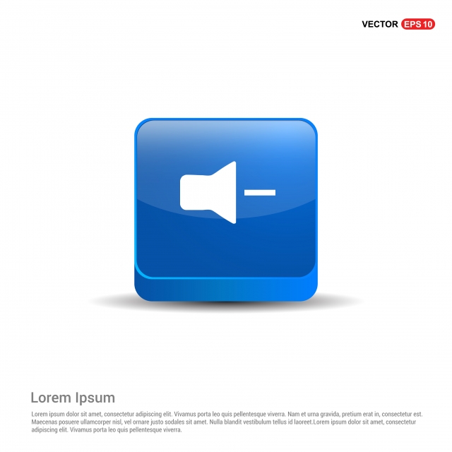 640x640 Mute Volume Icon Blue Button, Bright, Button, Communication Png