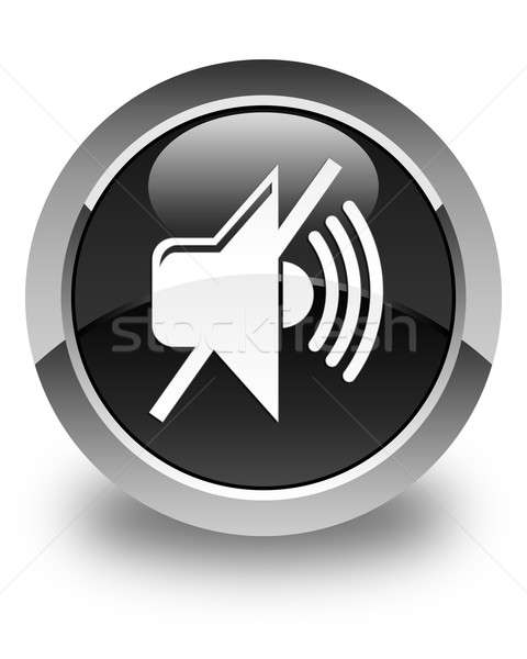 480x600 Mute Volume Icon Glossy Black Round Button Stock Photo Faysal