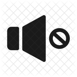 256x256 Mute Icon Of Glyph Style