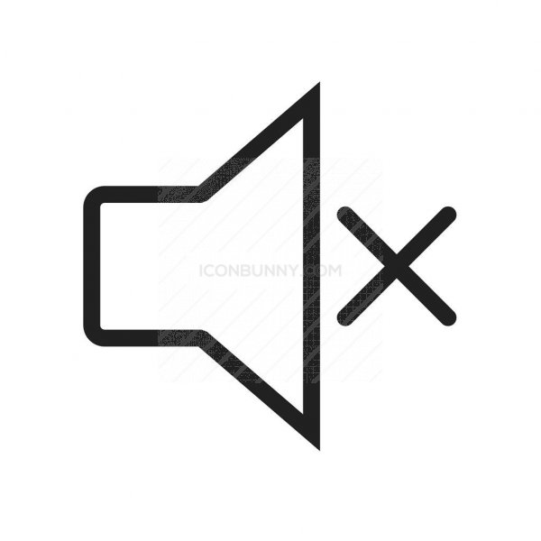 600x600 Mute Line Icon