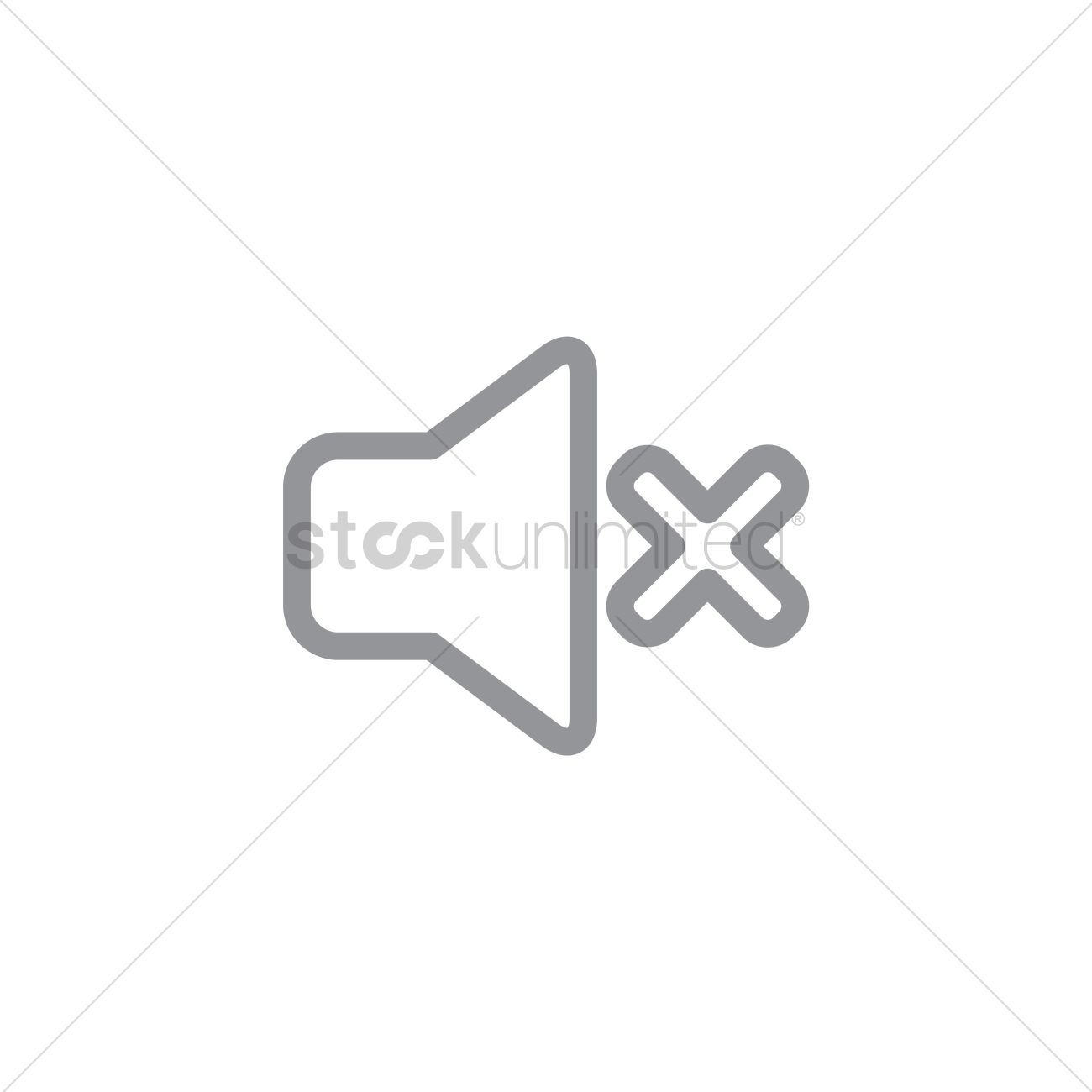1300x1300 Mute Icon Vector Image