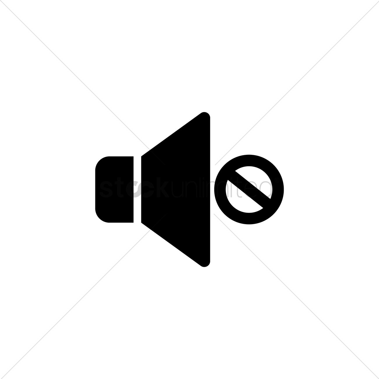 1300x1300 Mute Icon Vector Image