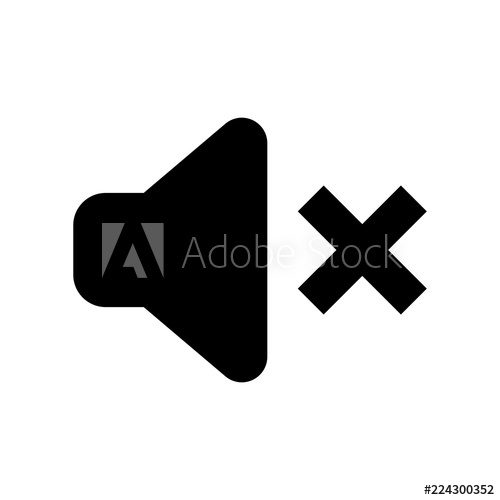 500x500 Volume Button, Mute Icon