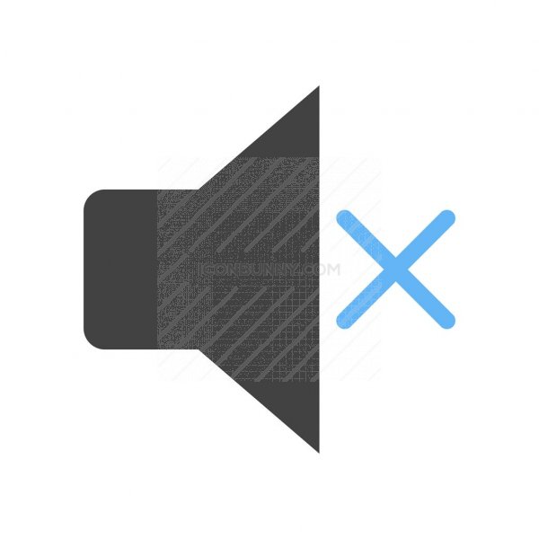 600x600 Mute Blue Black Icon