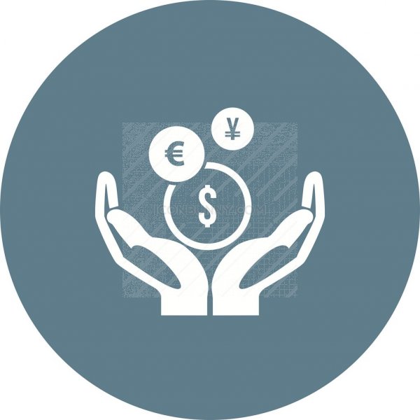 600x600 Mutual Fund Flat Round Icon