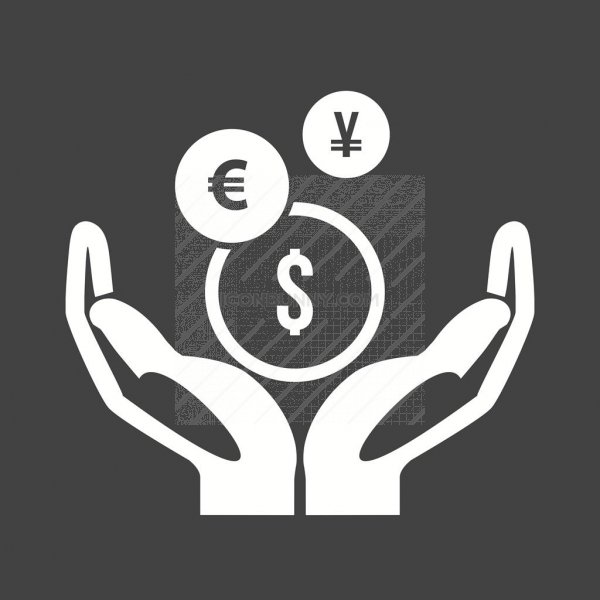 600x600 Mutual Fund Glyph Inverted Icon