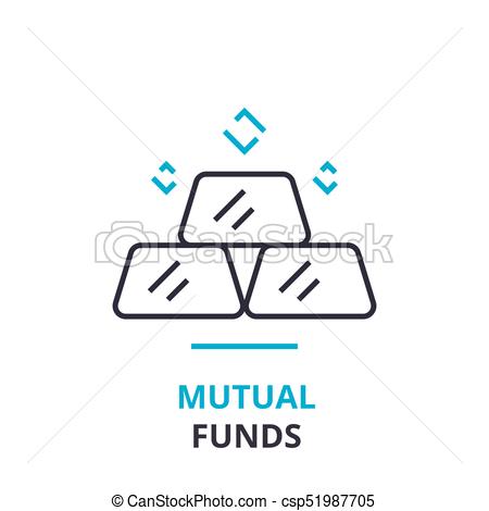 450x470 Mutual Funds Concept Outline Icon, Linear Sign, Thin Line