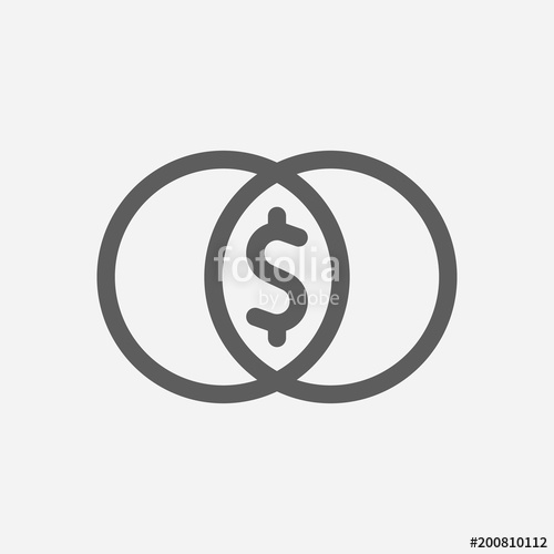 500x500 Mutual Funds Icon Line Symbol Isolated Vector Illustration