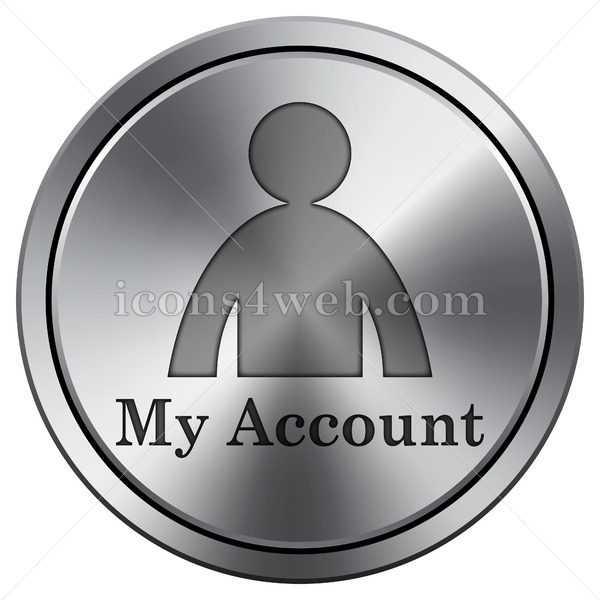 600x600 My Account Icon Round Icon Imitating Metal