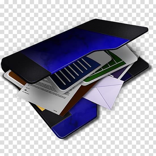 550x550 Dark Blue My Documents Icon, Black And Blue Folder With Filesl