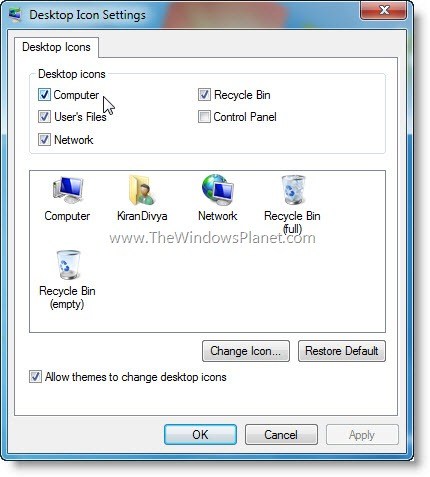 430x477 How To Add My Computer, Network, My Documents Icons On Desktop