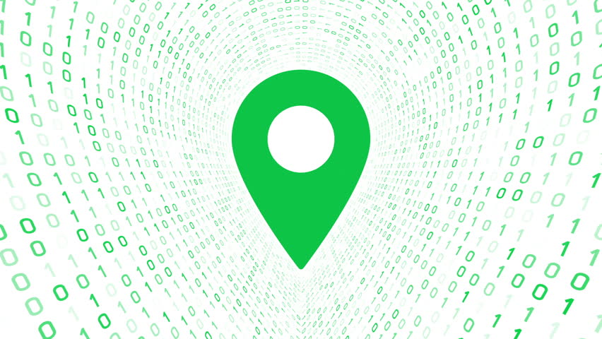 852x480 Green Location Icon Form Green Stock Footage Video