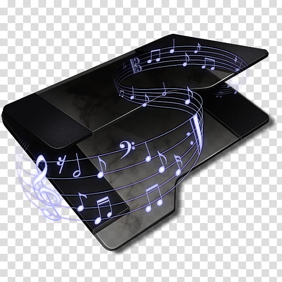 550x550 Black My Music Icon, Black Musical Notes Folder Illustration