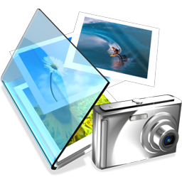 256x256 My Pictures Icon Blue Crystal Iconset