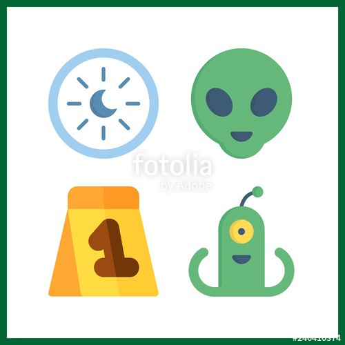 500x500 Mystery Icon Vector Illustration Mystery Set Alien