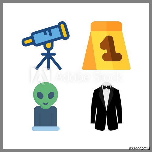 500x500 Mystery Icon Vector Illustration Mystery Set Telescope