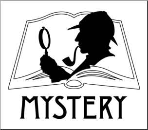 304x267 Clip Art Reading Icon Mystery Bampw I Abcteach