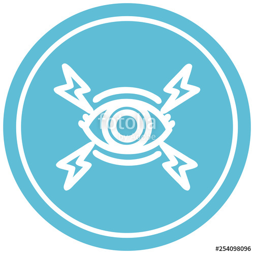 500x500 Mystic Eye Circular Icon Stock Image And Royalty Free Vector