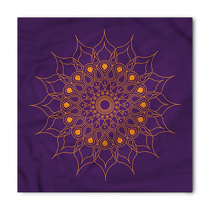 679x679 Ambesonne Purple Mandala Bandana, Mystic Sun Icon