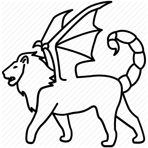 512x512 Mythical Creatures Outlines'