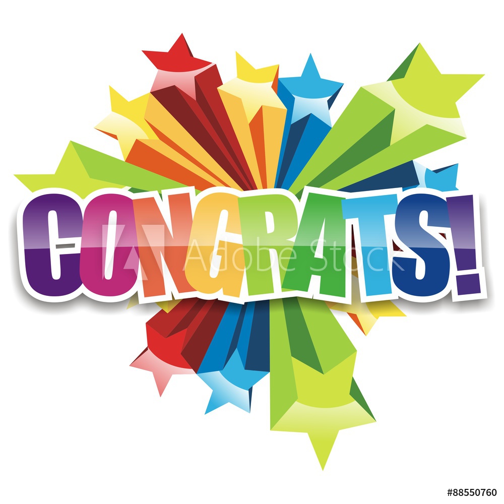 1000x1000 Fotografie, Obraz Congratulations Icon